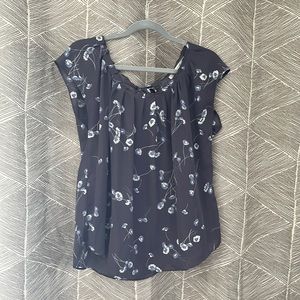 Purple flower dress shirt